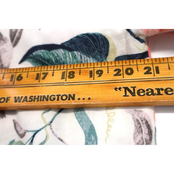 Anthropologie Floral Print Pajama Top Malin Gyllensvaan Pink Trim Pocket Size S - Picture 3 of 9